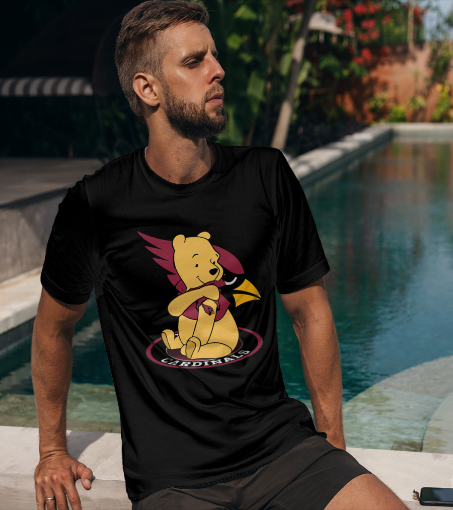 Pooh Cardinals Embracing Iconic Bird T-Shirt