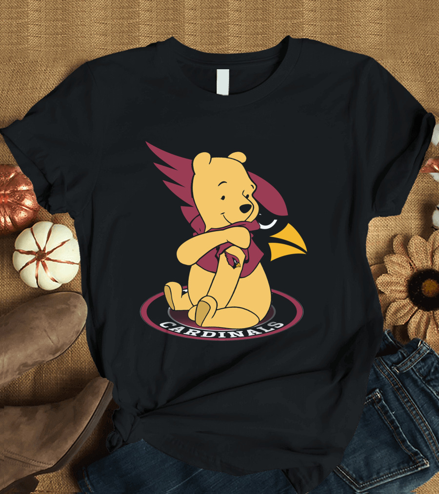 Pooh Cardinals Embracing Iconic Bird T-Shirt