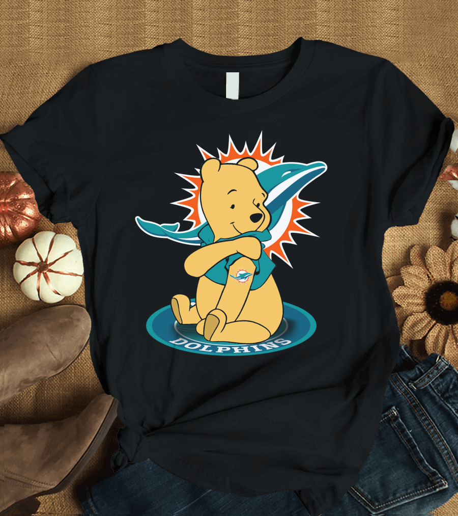 Winnie Pooh Miami Dolphins T-Shirt