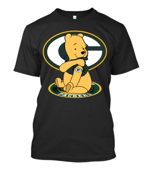 Pooh Packers Crossover With Iconic Green Bay T-Shirt
