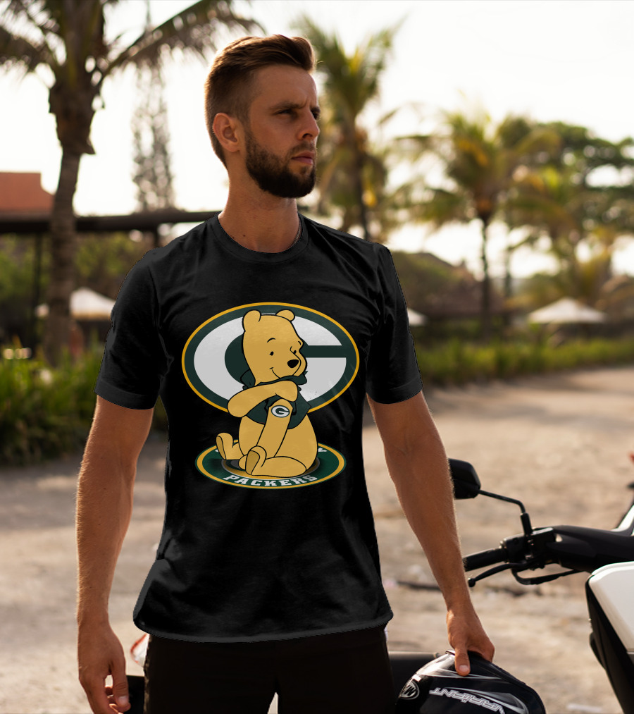 Pooh Packers Crossover With Iconic Green Bay T-Shirt