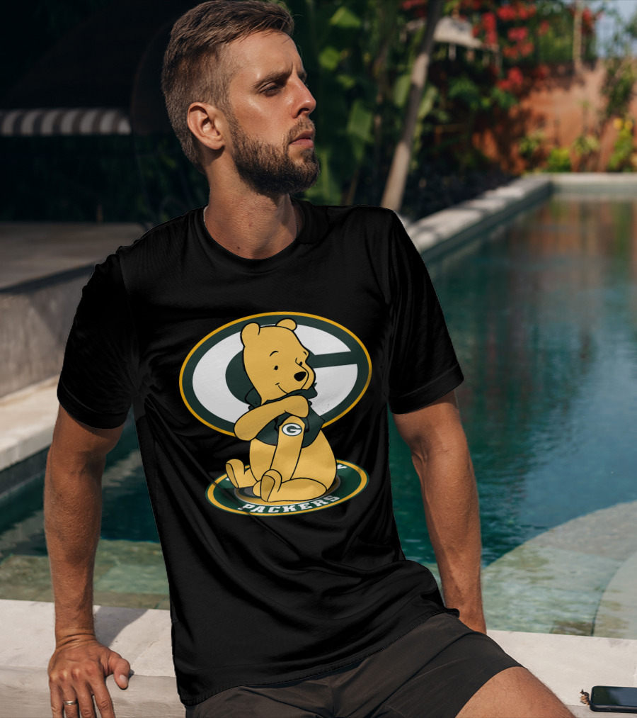 Pooh Packers Crossover With Iconic Green Bay T-Shirt