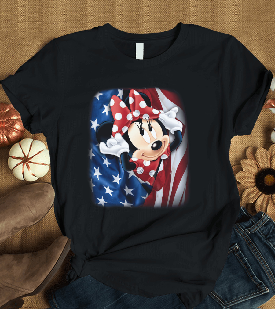 Minnie Mouse Stars and Stripes Fourth of July T-Shirt