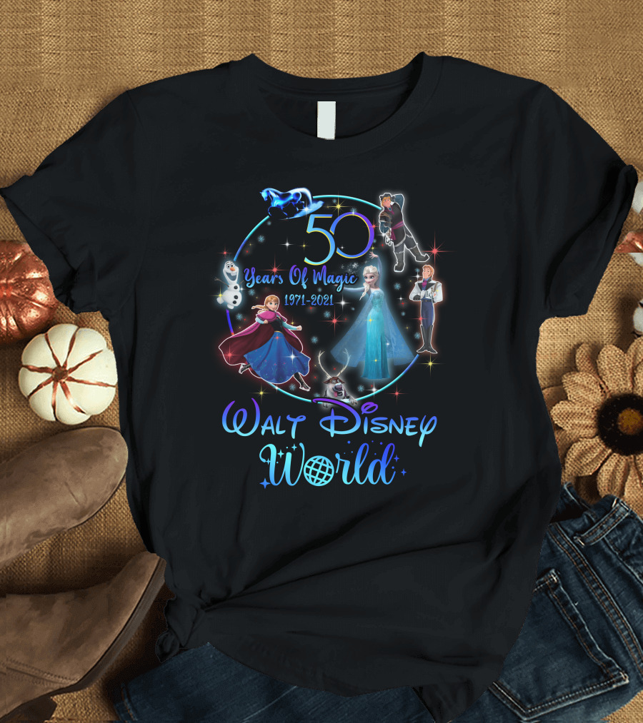 Walt Disney World 50 Years of Magic Frozen 1971-2021 T-Shirt