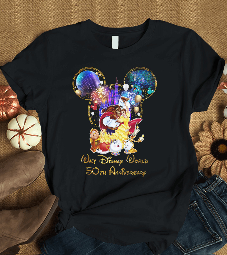 Walt Disney World 50th Anniversary Beauty and the Beast T-Shirt