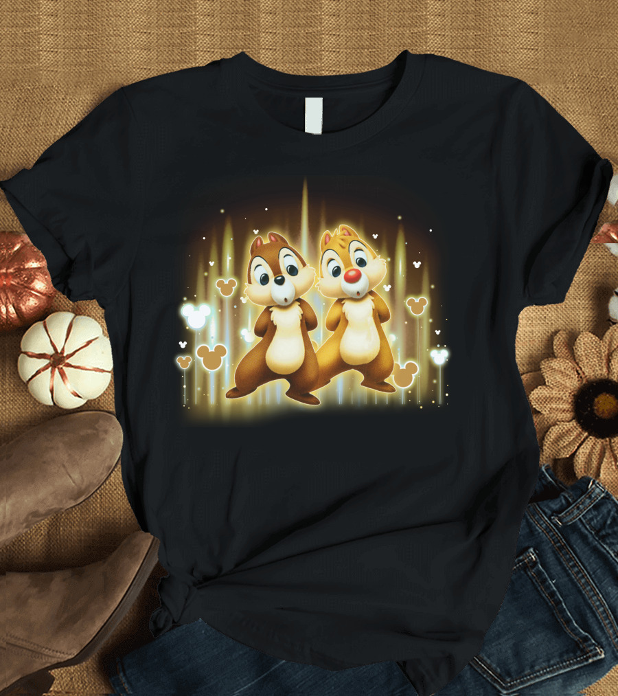 Chip and Dale Mickey Mouse Love T-Shirt