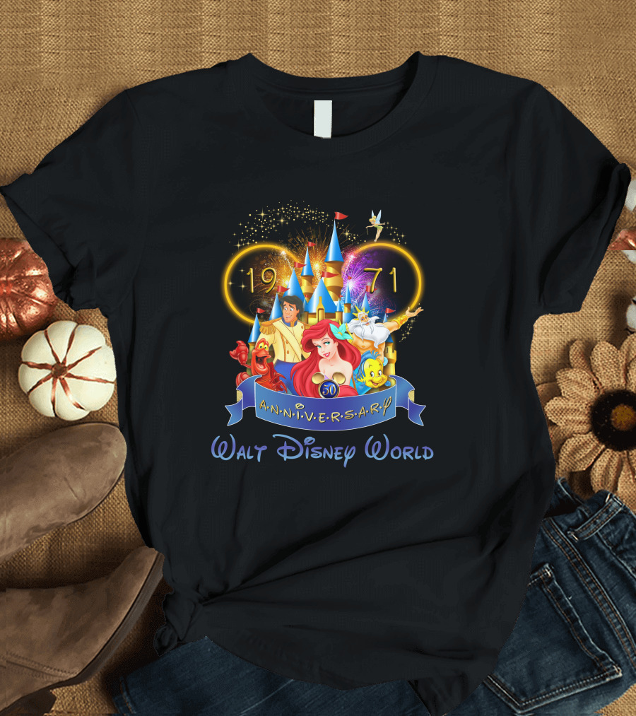 Walt Disney World 50th Anniversary Ariel and Friends 1971 T-Shirt