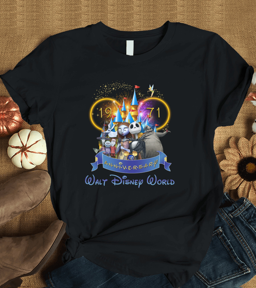 Walt Disney World 50th Anniversary 1971 Jack Skellington T-Shirt