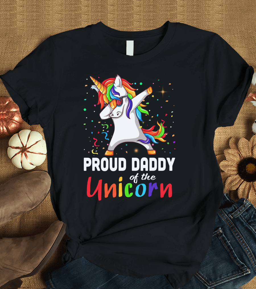 Proud Daddy of the Rainbow Unicorn T-Shirt