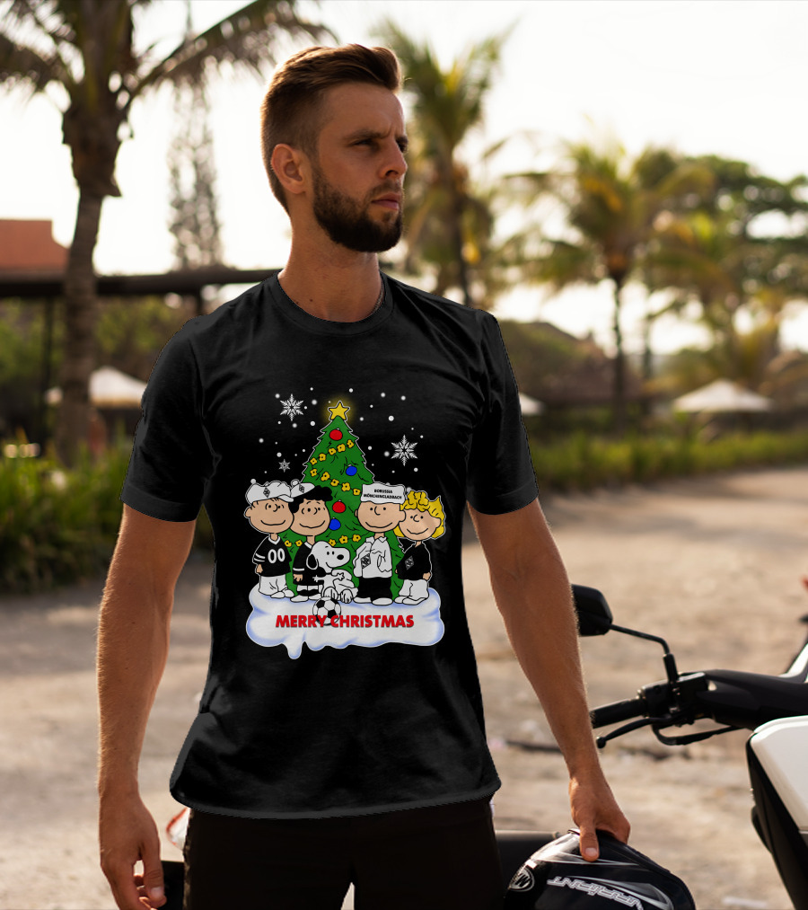Borussia Mönchengladbach Merry Christmas Charlie Brown And Snoopy T-Shirt