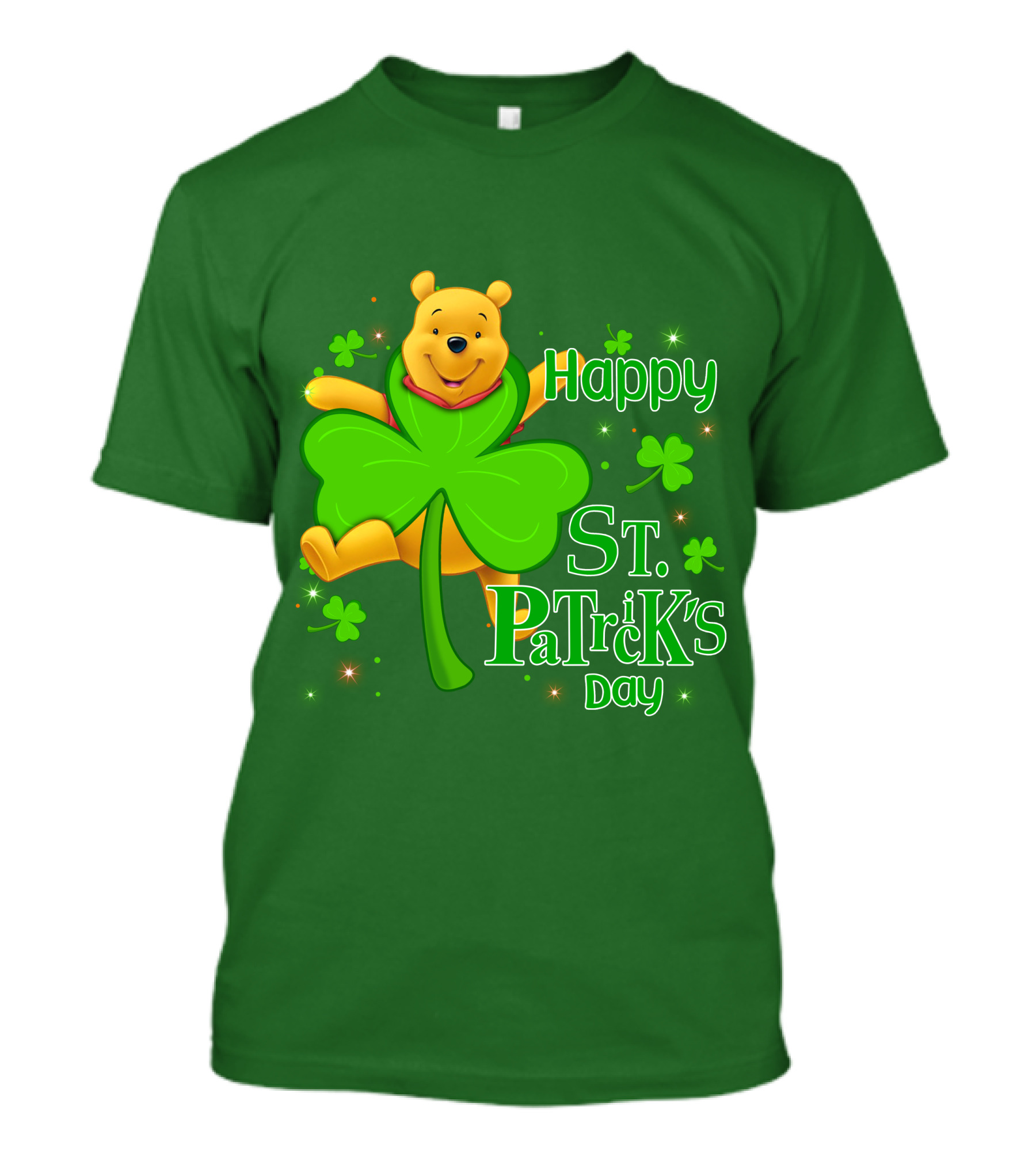Happy St. Patrick's Day Pooh Shamrock T-Shirt
