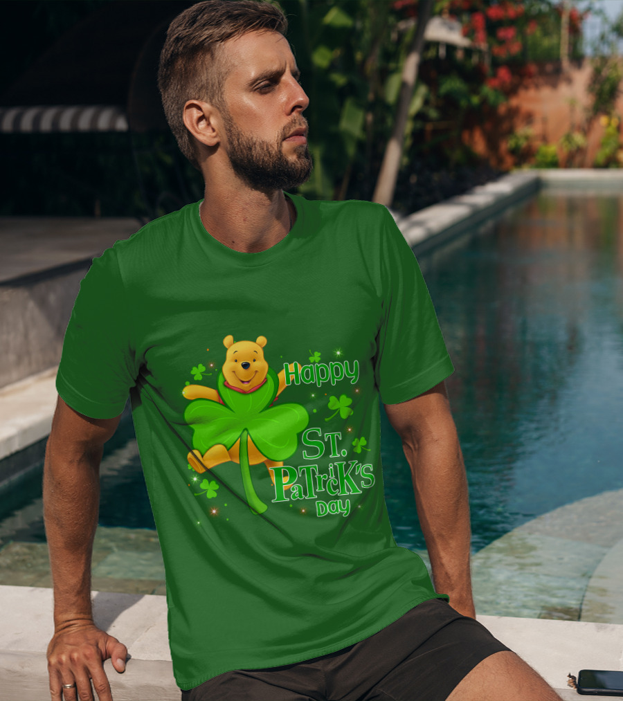 Happy St. Patrick's Day Pooh Shamrock T-Shirt