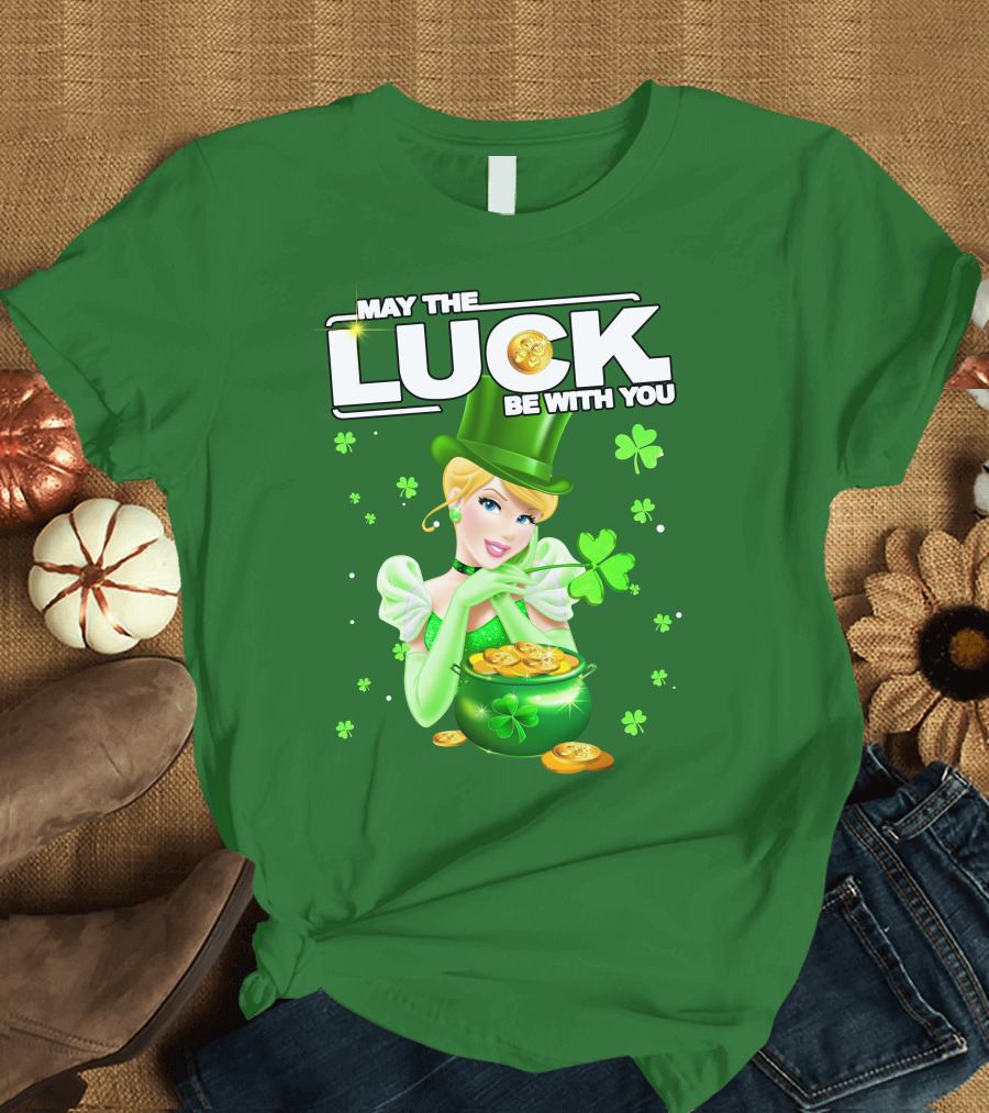 Cinderella May the Luck Be With You St. Patrick's Day T-Shirt