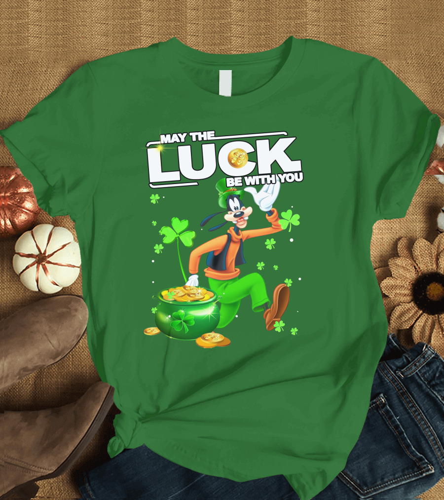 May the Luck Be With You Goofy St Patrick's Day T-Shirt