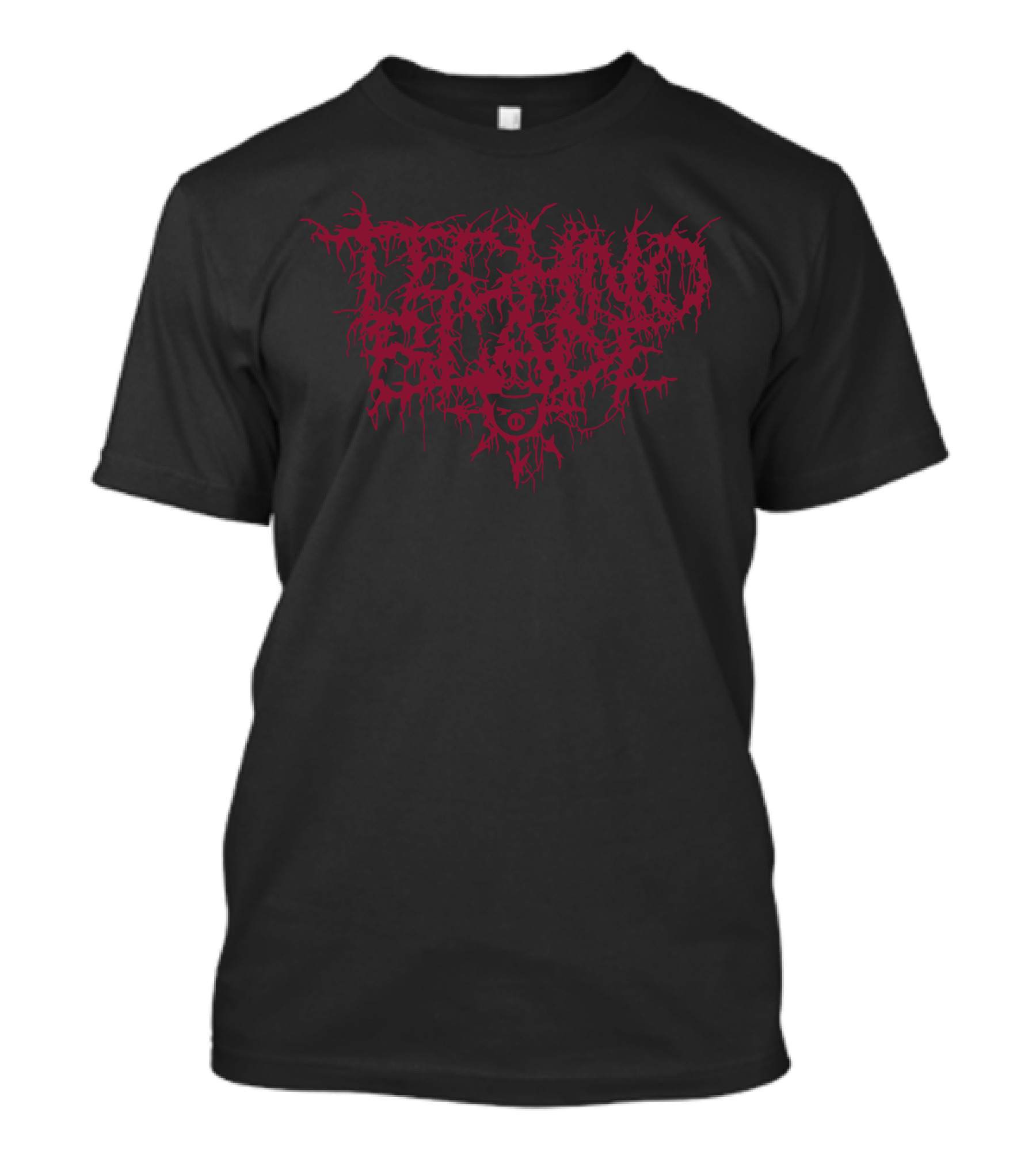 Techno Blood Metal Font Black T-Shirt