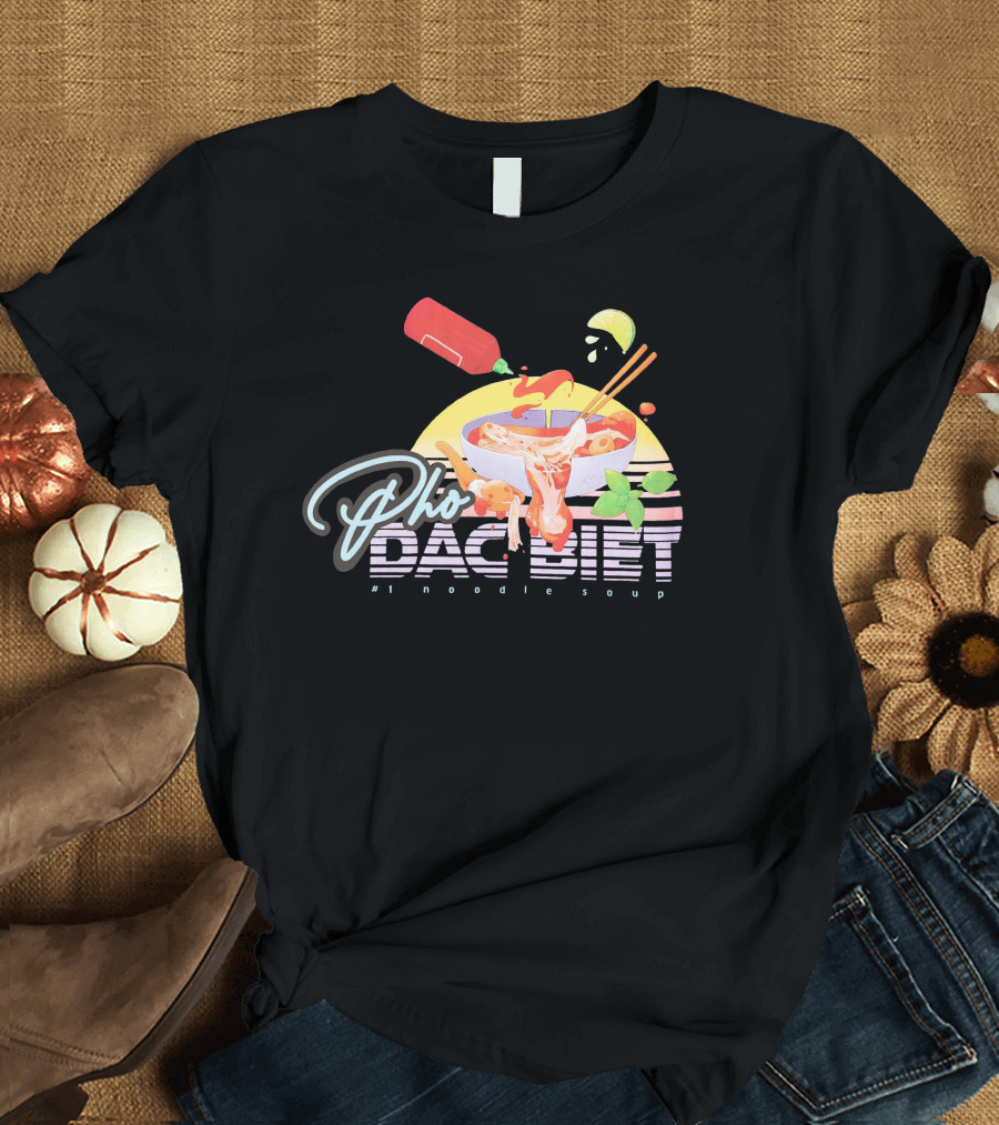 Pho Dac Biet Noodle Soup Bibisama Vibrant Bowl T-Shirt
