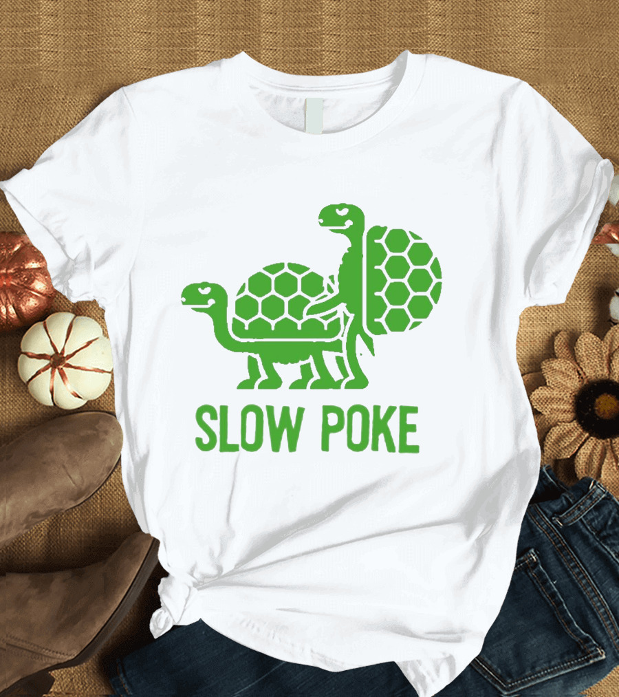 Slow Poke Turtles Hexagonal Pattern Fun T-Shirt