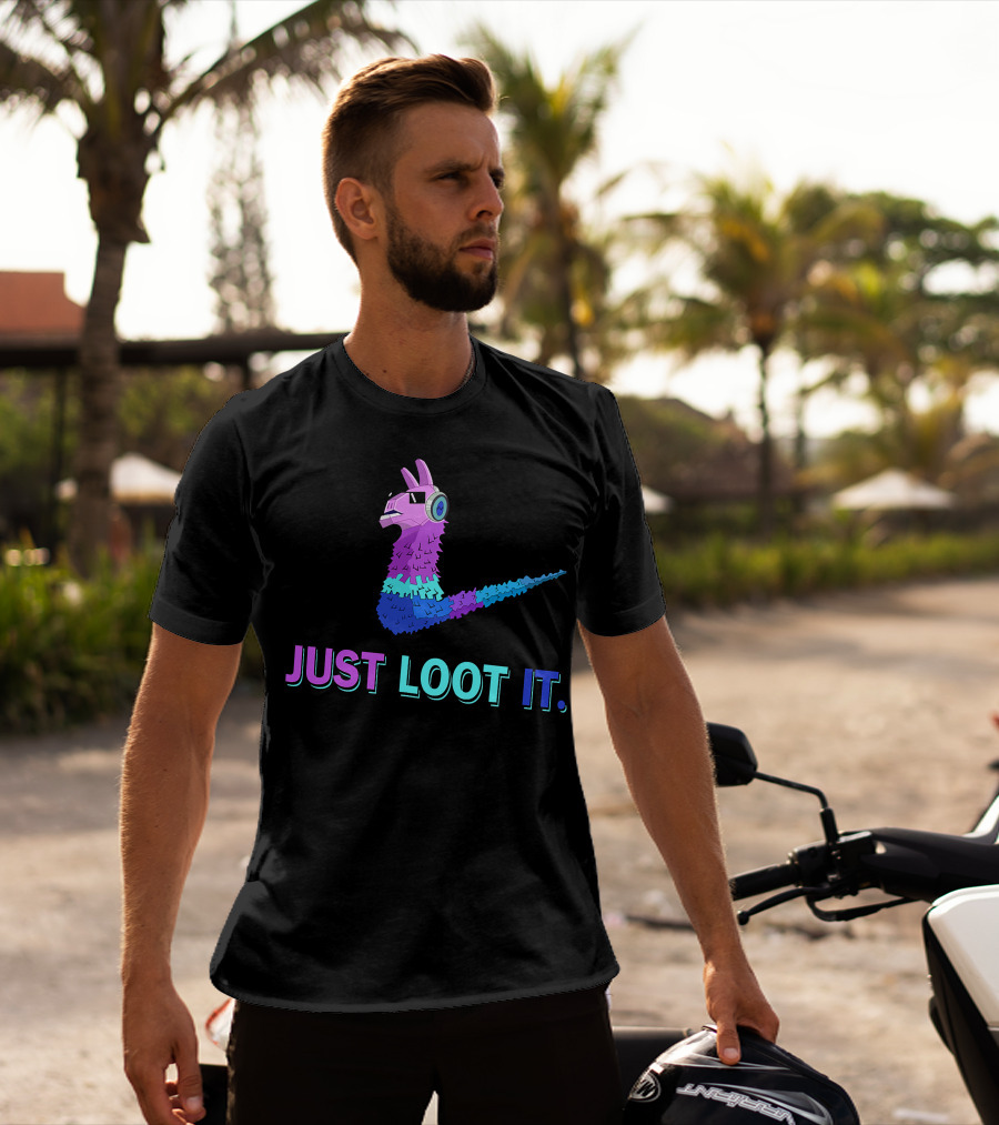 Just Loot It Llama Icon T-Shirt