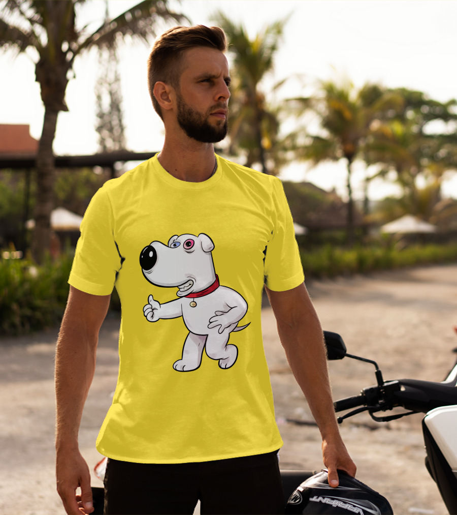 Brian Griffin Psychedelic Style Family Guy Character T-Shirt