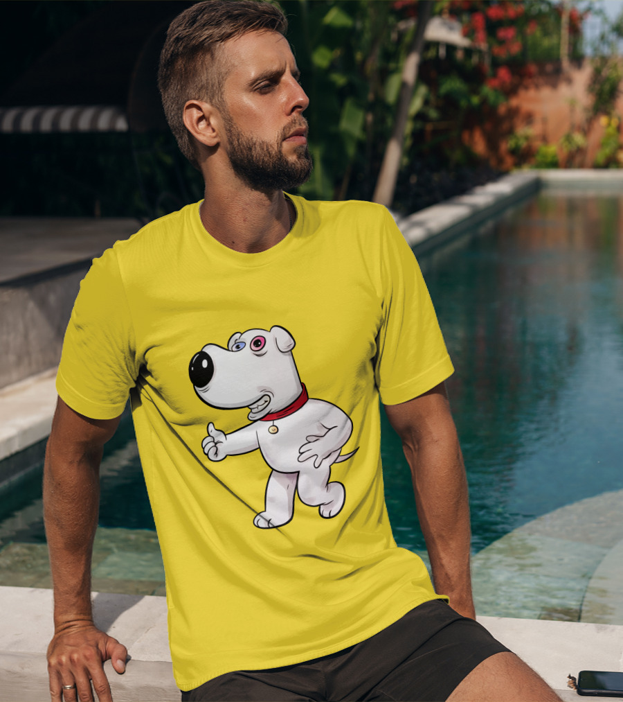 Brian Griffin Psychedelic Style Family Guy Character T-Shirt