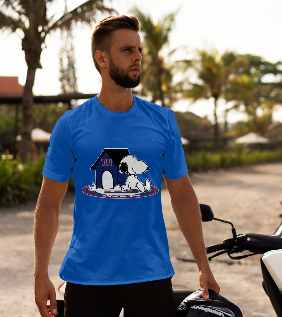 Snoopy New York Giants Football Fan Now And Forever T-Shirt