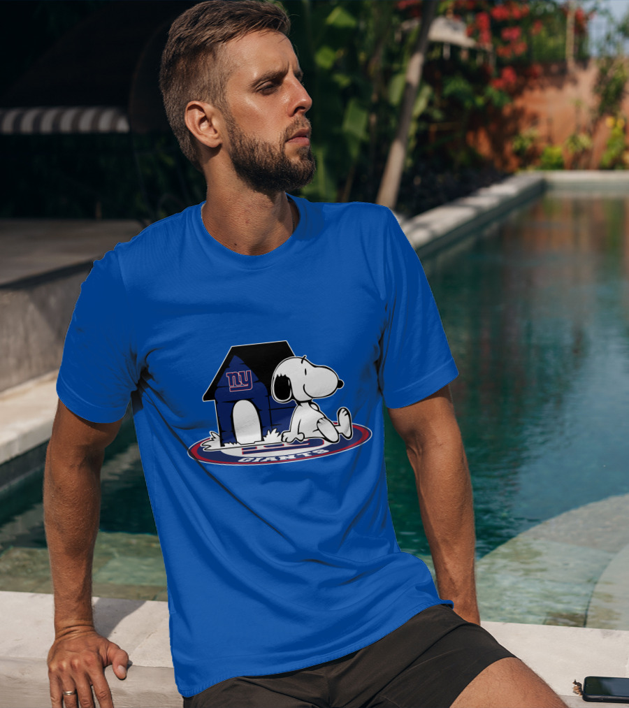 Snoopy New York Giants Football Fan Now And Forever T-Shirt