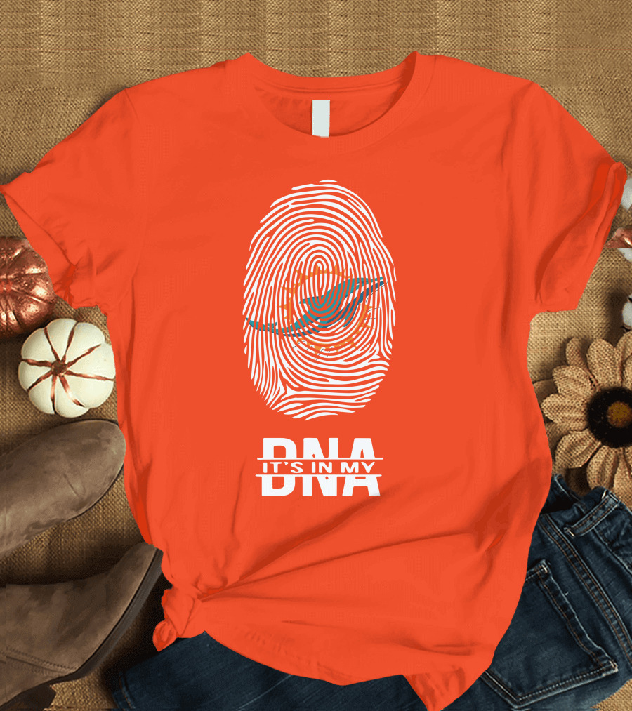 Miami Dolphins It's In My DNA Fingerprint T-Shirt