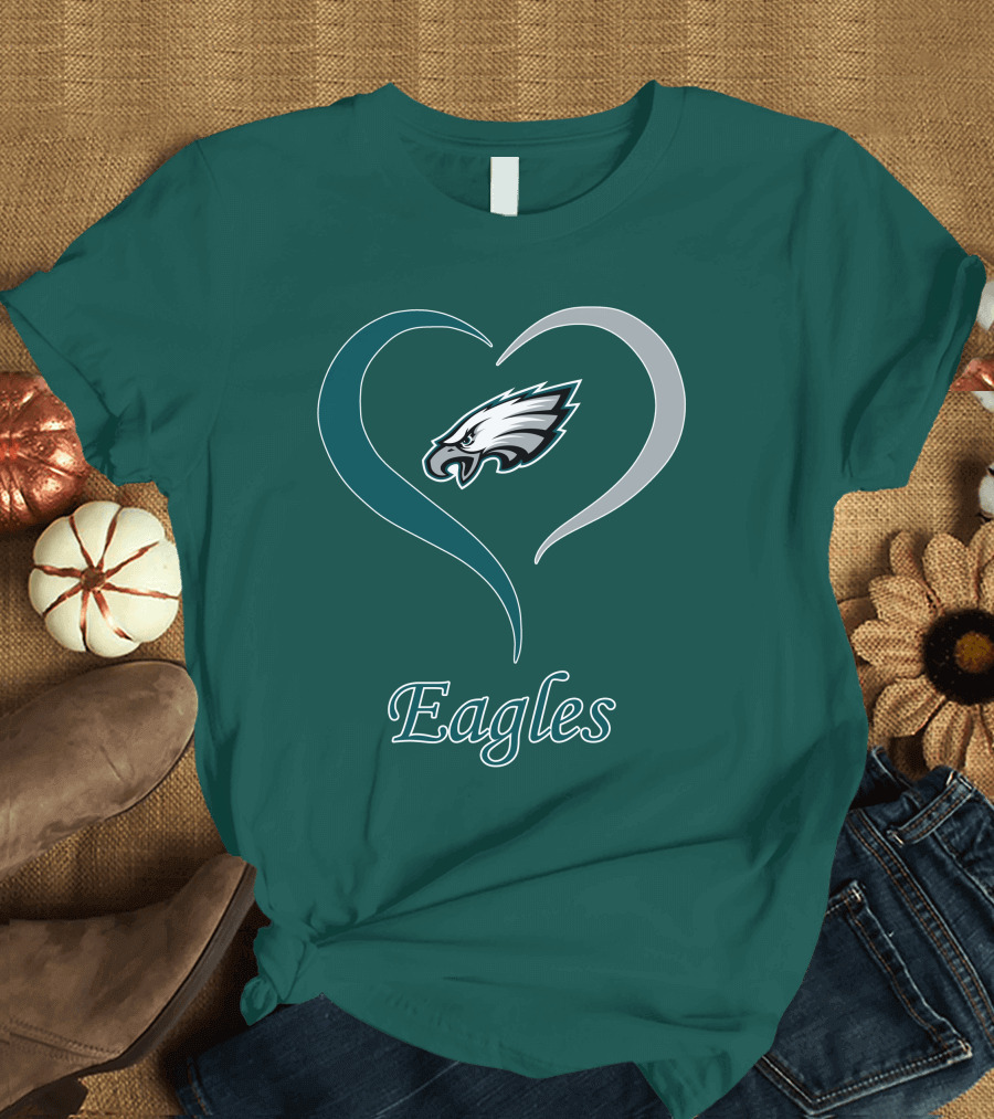 Eagles Heart Emblem with Philadelphia Iconic T-Shirt