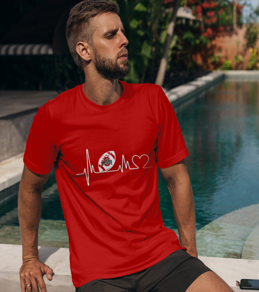 Ohio State Buckeyes Football Heartbeat T-Shirt