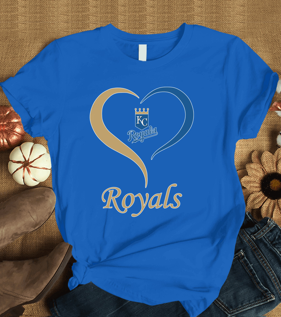 Kansas City Royals Heart Emblem Royals T-Shirt