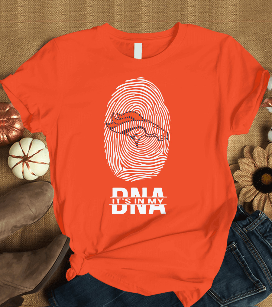 Denver Broncos DNA Fingerprint Emblem It's In My DNA T-Shirt