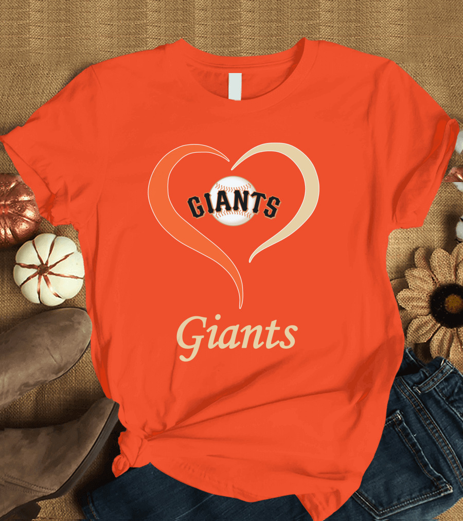 San Francisco Giants Baseball Heart Fan T-Shirt