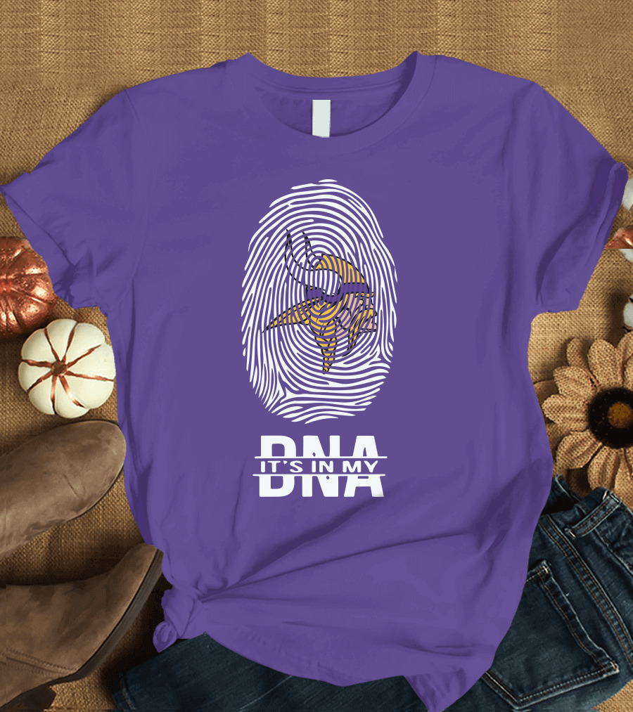 Minnesota Vikings It's In My DNA Fingerprint T-Shirt