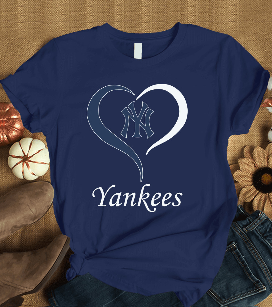 Yankees Heart Logo with NY Yankees Emblem T-Shirt