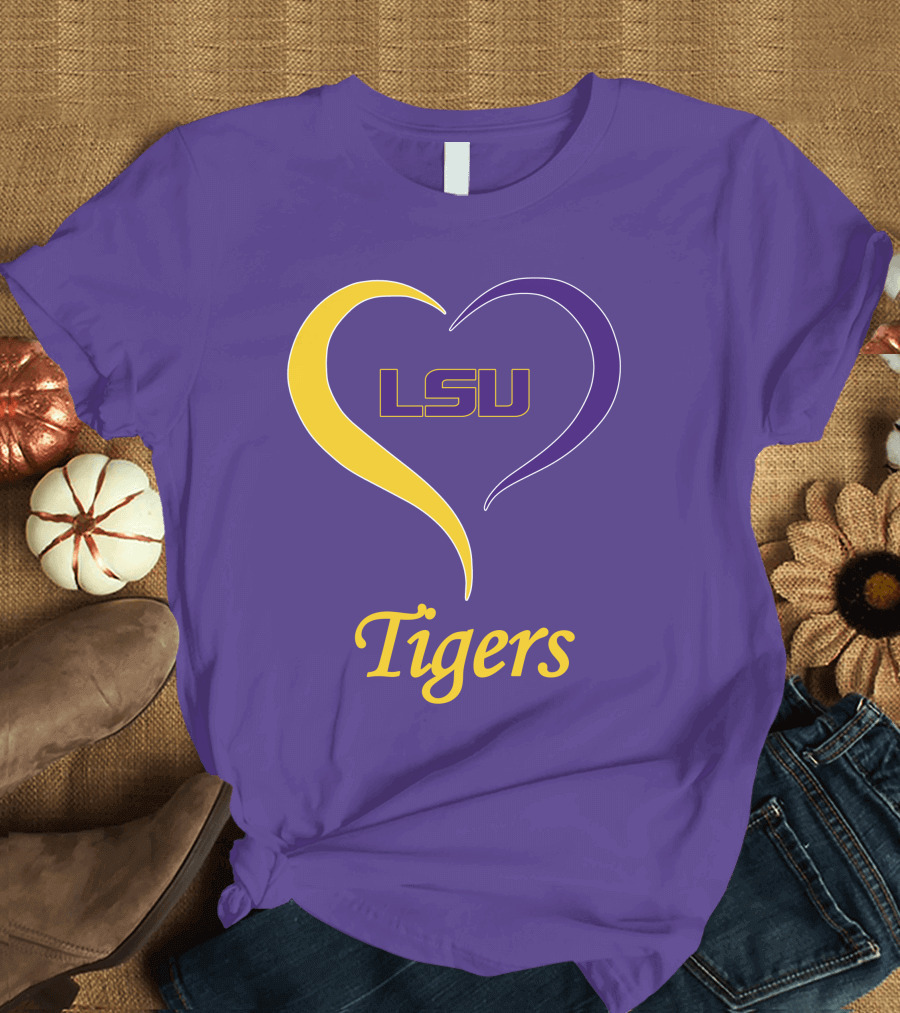 LSU Tigers Heart Symbol Pride T-Shirt