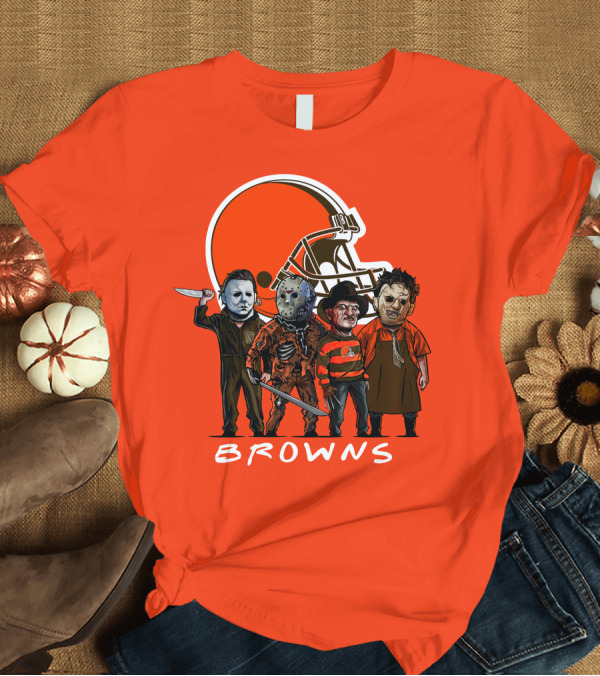 T-Shirt: Cleveland Browns Halloween The Slasher Squad Browns T-Shirt Cleveland Browns Halloween The Slasher Squad Browns T-Shirt