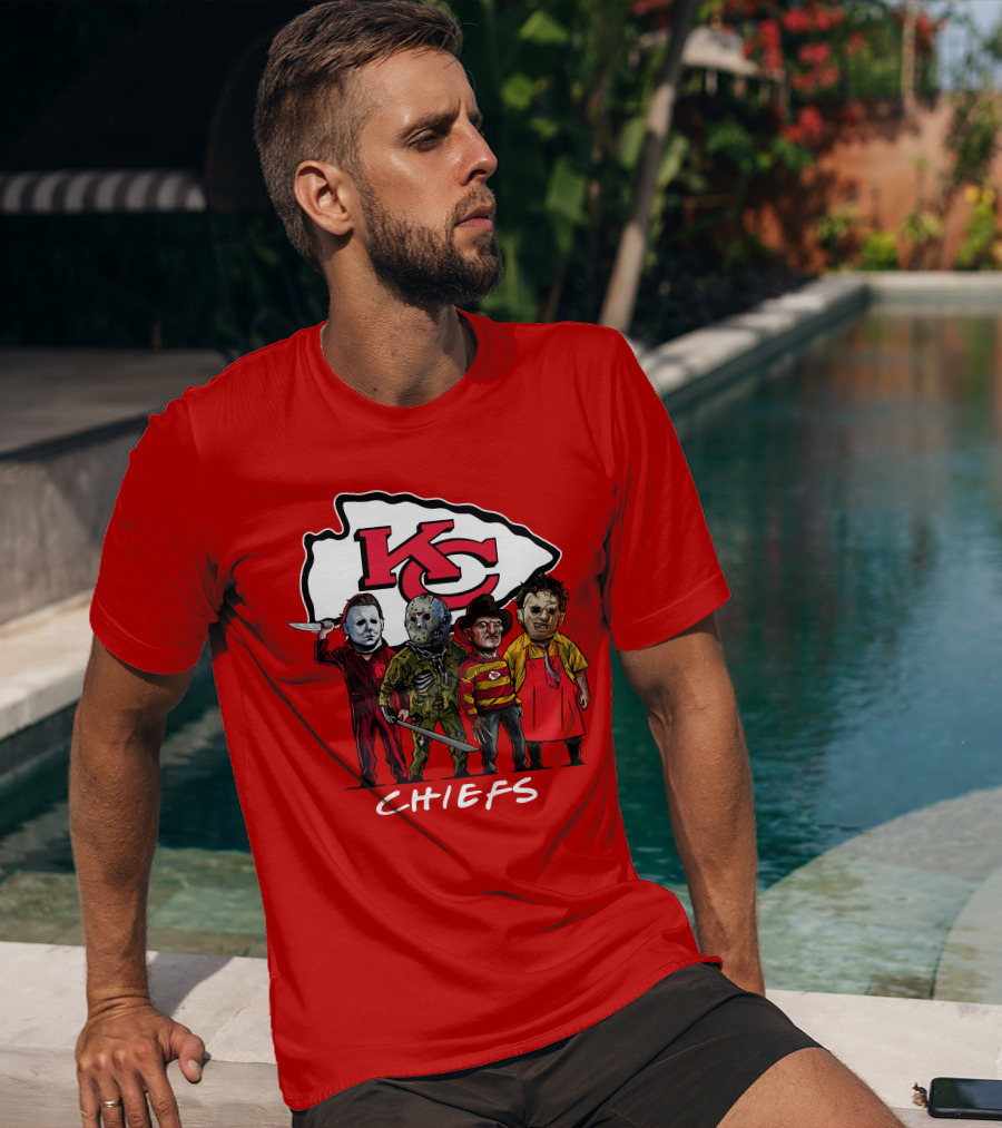 Kansas City Chiefs Halloween Slasher Squad Horror Team T-Shirt