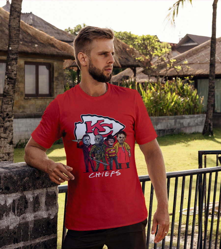 Kansas City Chiefs Halloween Slasher Squad Horror Team T-Shirt