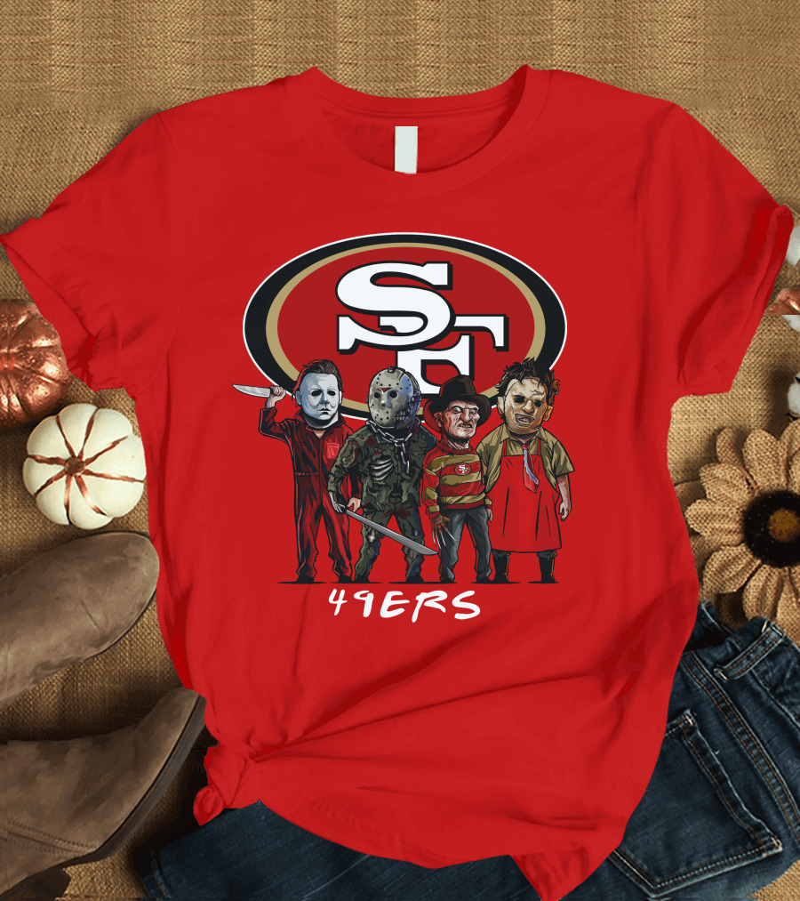 San Francisco 49ers Halloween Slasher Squad Icons 49ers T-Shirt