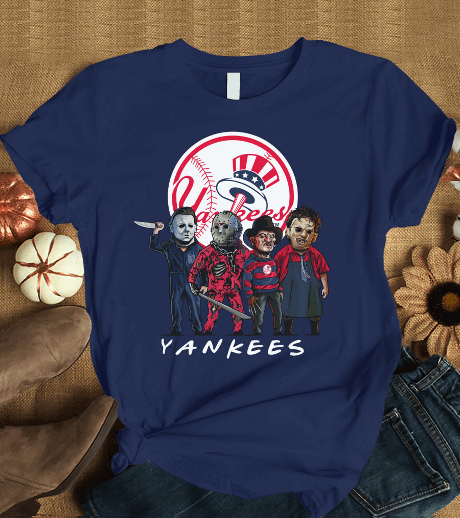 Yankees Halloween The Slasher Squad Teams Yankees T-Shirt