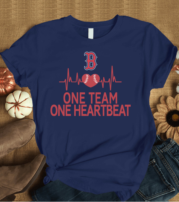 T-Shirt: Boston Red Sox Heartbeat Unity Baseball T-Shirt Boston Red Sox Heartbeat Unity Baseball T-Shirt