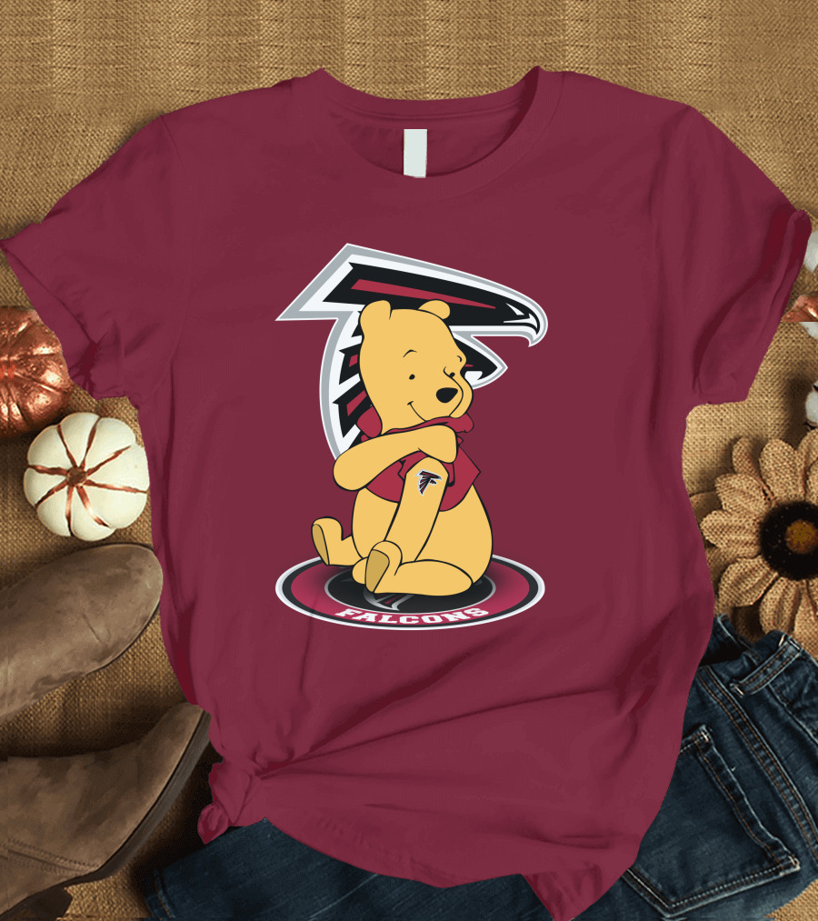 Atlanta Falcons Winnie the Pooh Mascot Crossover T-Shirt