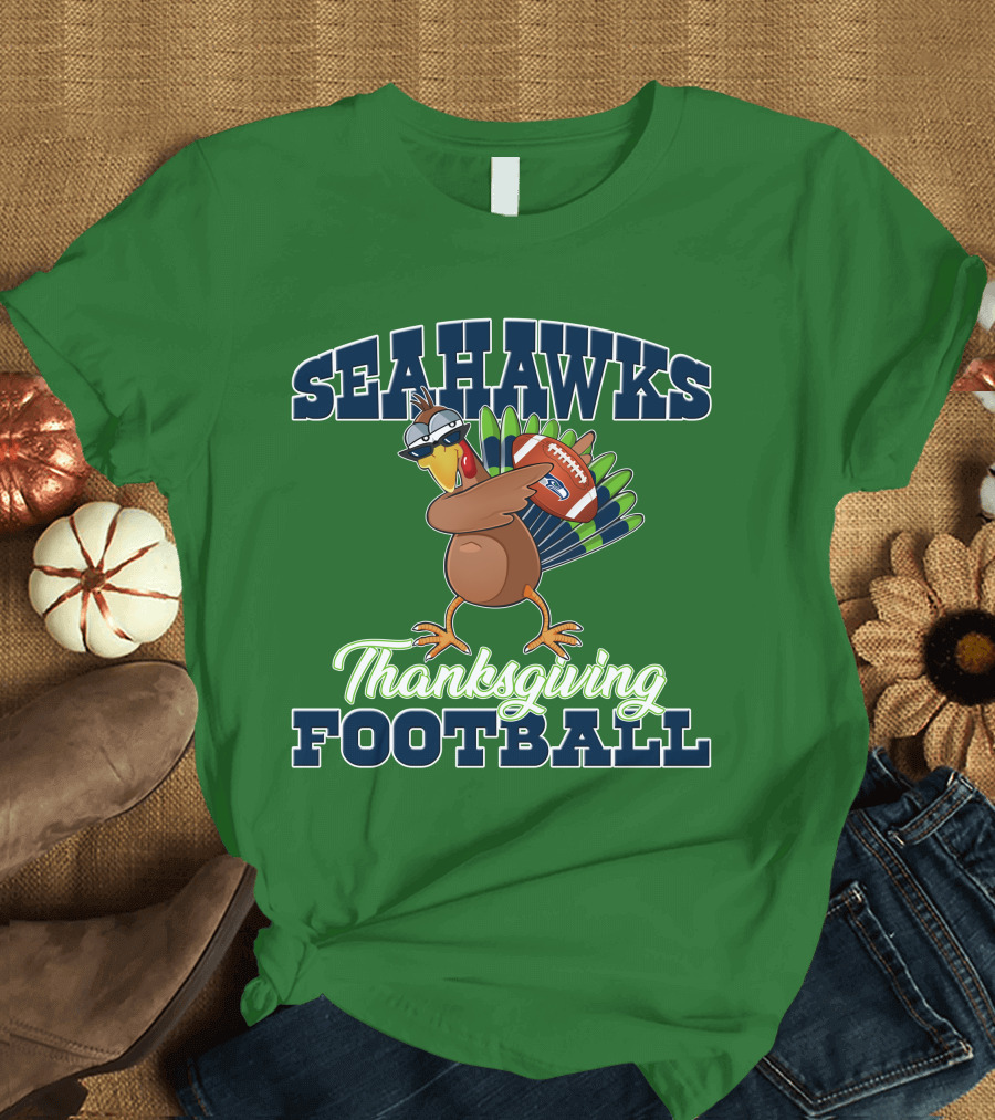 Seahawks Thanksgiving Football Turkey T-Shirt