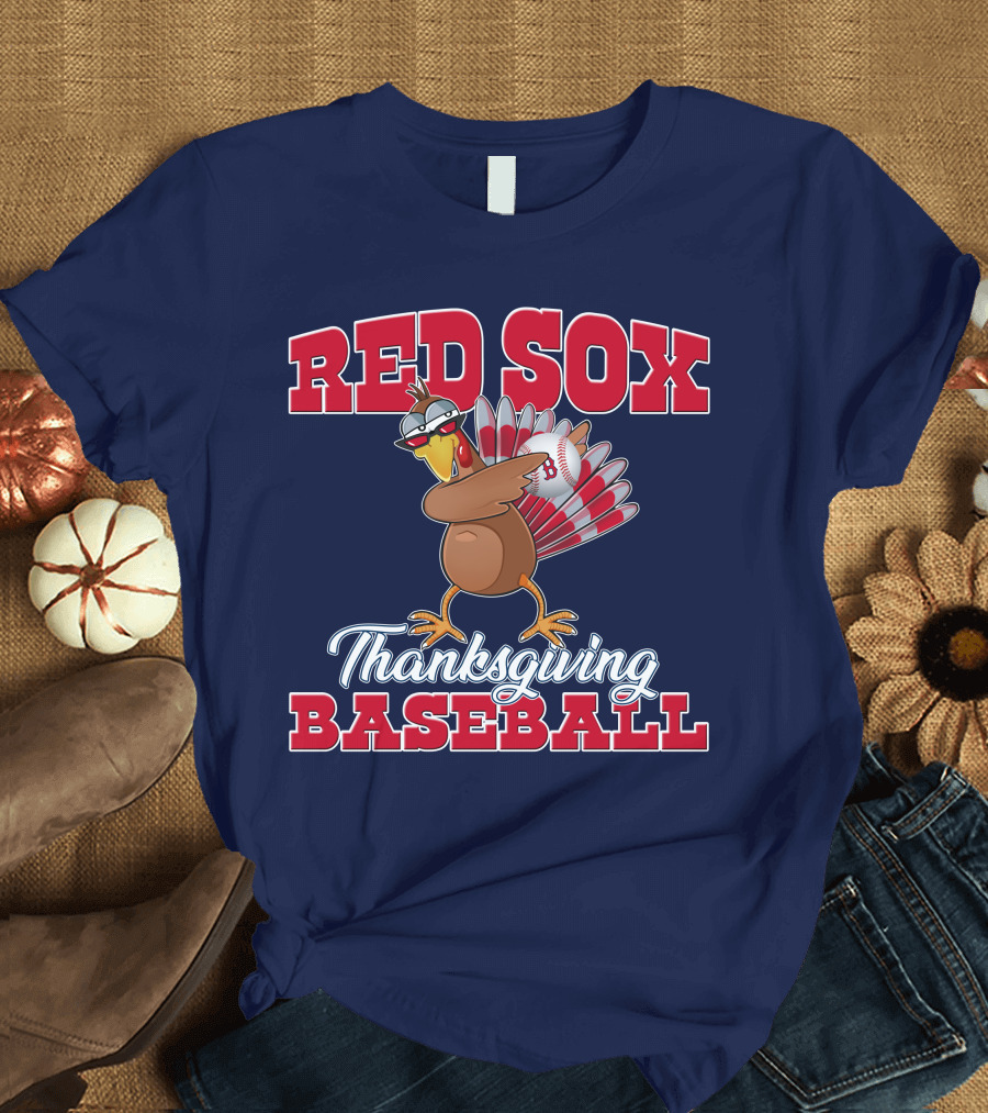 Red Sox Thanksgiving Baseball Turkey T-Shirt