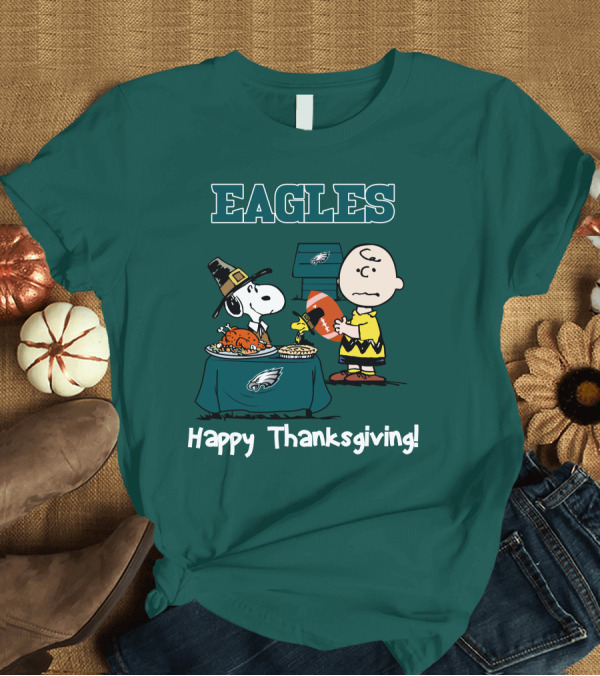 T-Shirt: Eagles Snoopy Thanksgiving Football Peanuts Philadelphia T-Shirt Eagles Snoopy Thanksgiving Football Peanuts Philadelphia T-Shirt