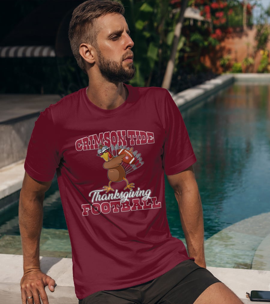 Crimson Tide Thanksgiving Football Turkey T-Shirt