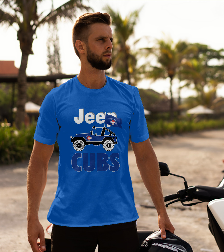 Jeep Cubs Coming Chicago Cubs Jeep T-Shirt
