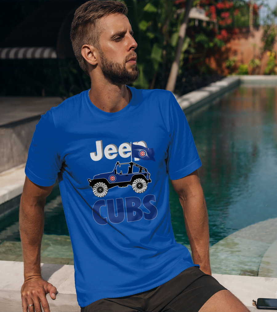 Jeep Cubs Coming Chicago Cubs Jeep T-Shirt