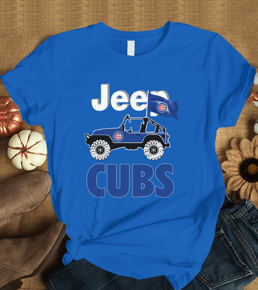 Jeep Cubs Coming Chicago Cubs Jeep T-Shirt