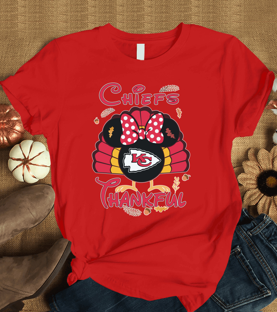 Chiefs Thankful Kansas City Minnie Thanksgiving T-Shirt